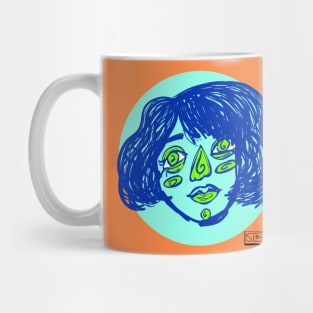 Mint sketchy face Mug